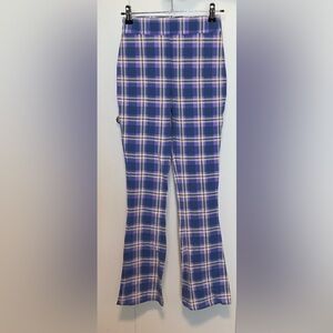 Delias purple plaid stretchy pants us xs